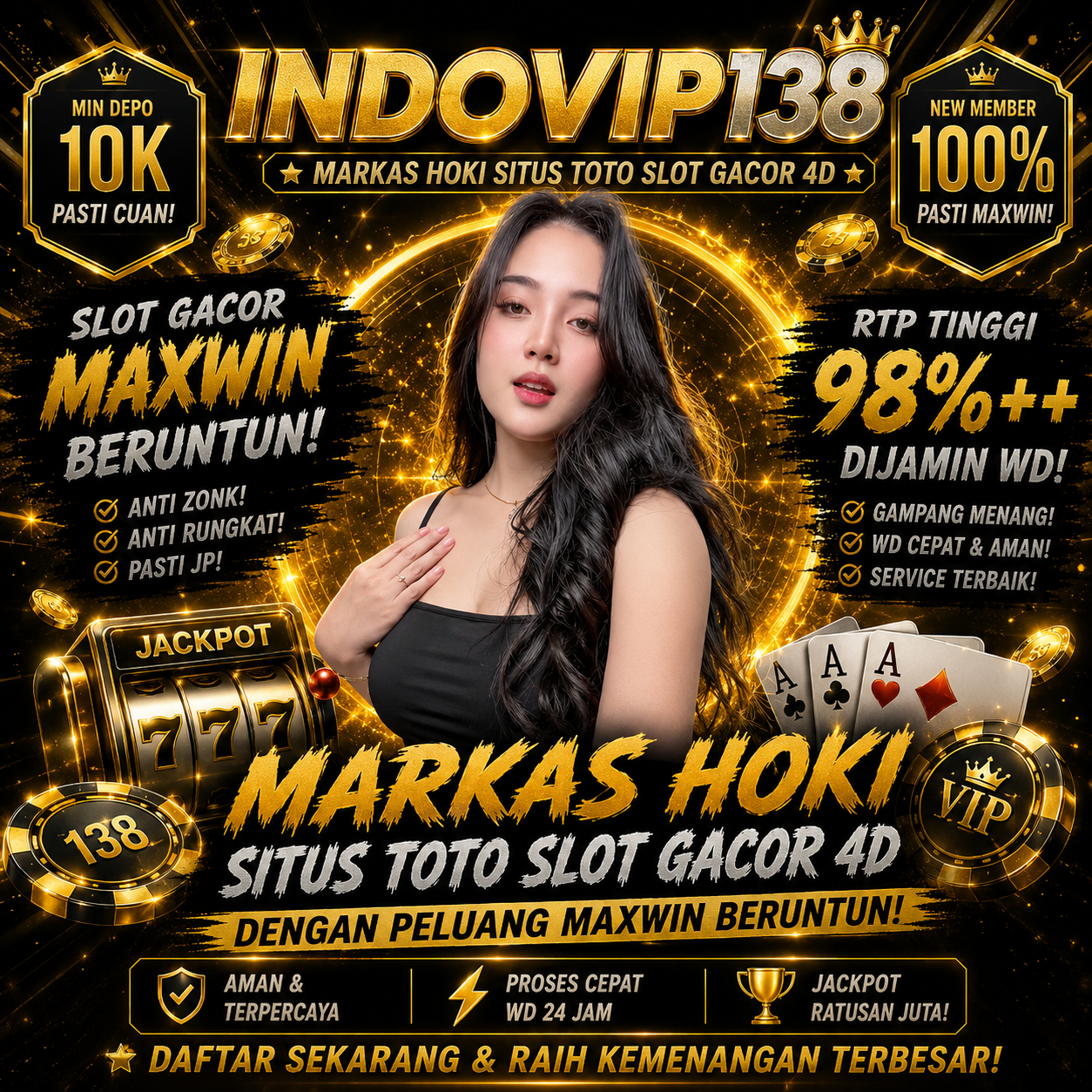 INDOVIP138 – Markas Hoki Situs Toto Slot Gacor 4D dengan Peluang Maxwin Beruntun